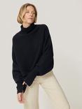 Jigsaw Merino Wool Roll Neck Poncho Jumper