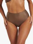 South Beach Reptile High Waist Briefs, Metallic Bronze