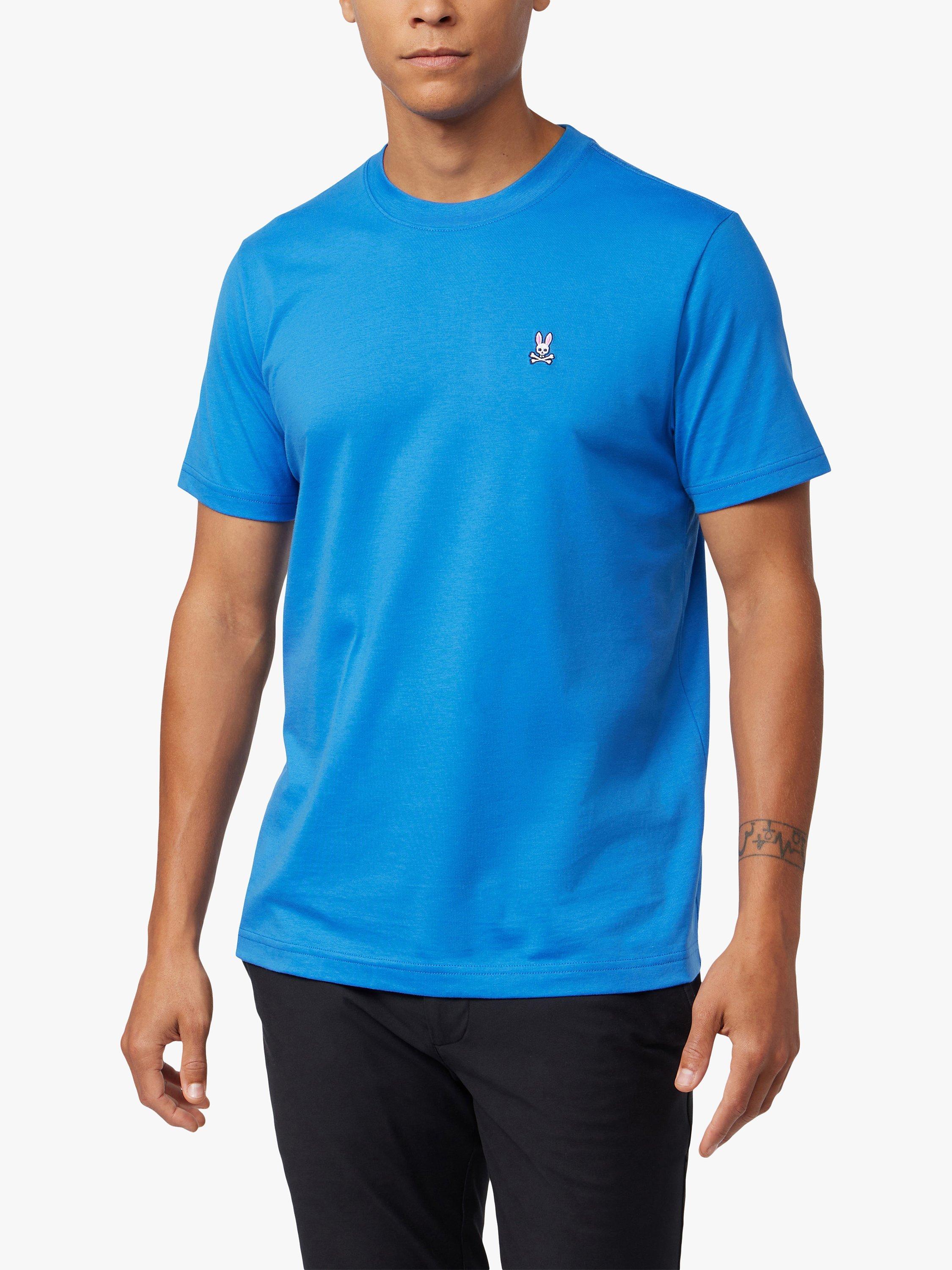 Psycho Bunny Classic Logo Crew Neck Pima Cotton T-Shirt, Nebular Blue