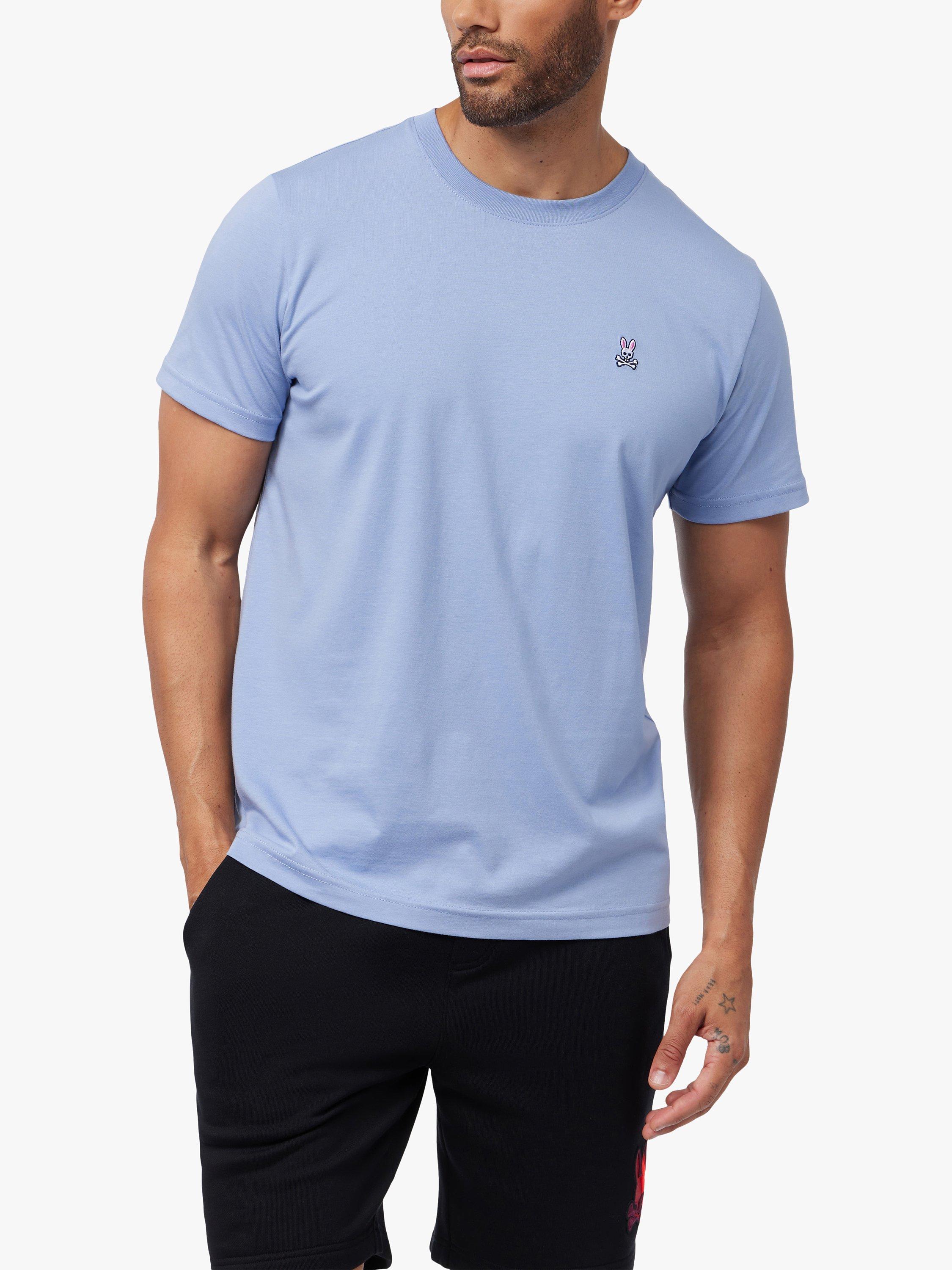 Psycho Bunny Classic Logo Crew Neck Pima Cotton T-Shirt, Purple Impression