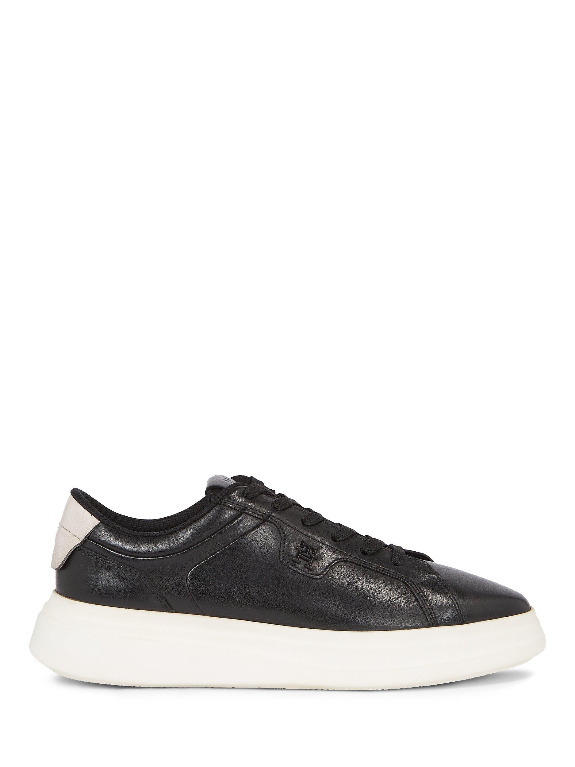 Tommy Hilfiger Leather Lace-Up Flatform Trainers