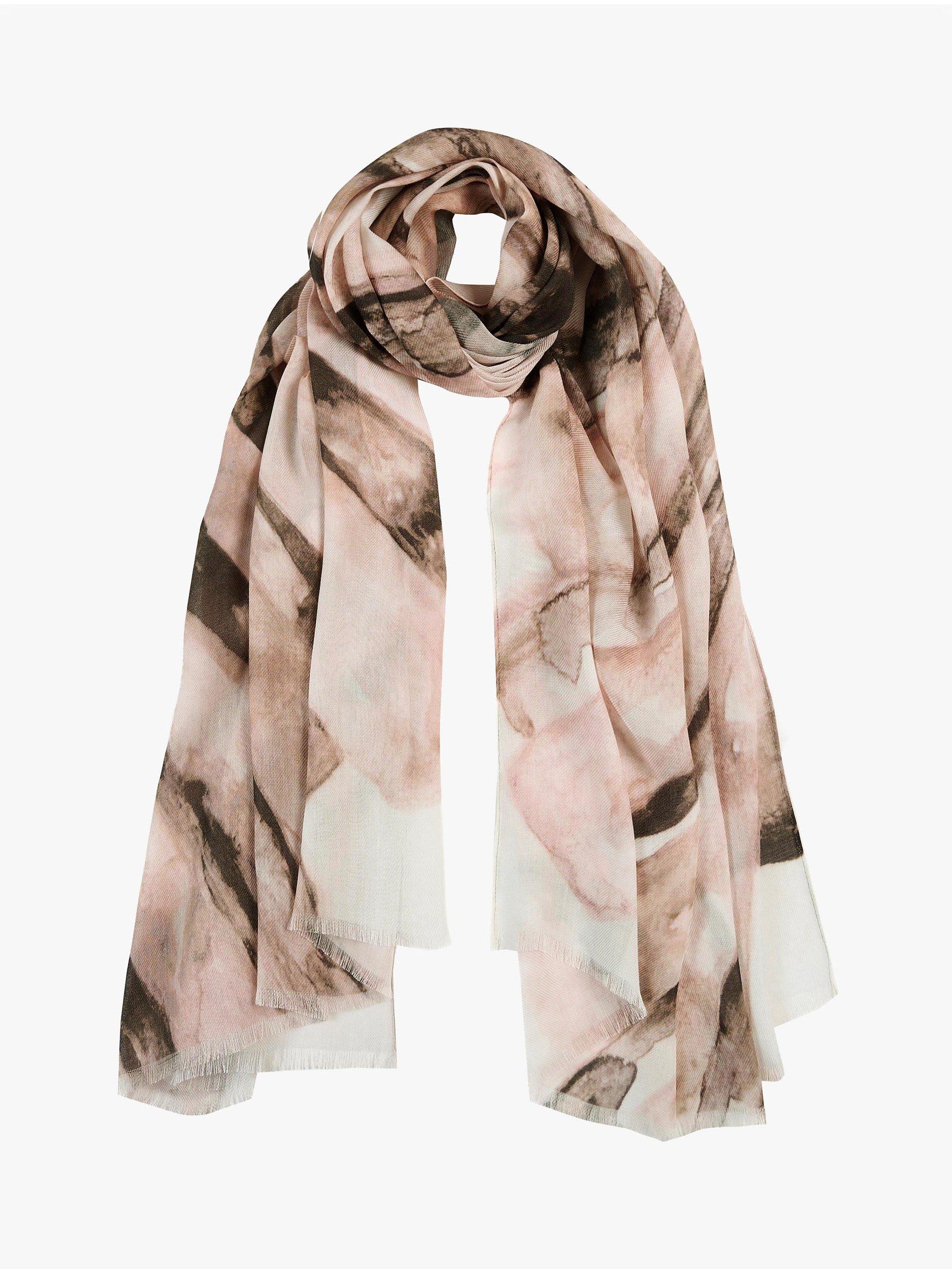 Tutti & Co Ashore Scarf, Pink/Brown/White