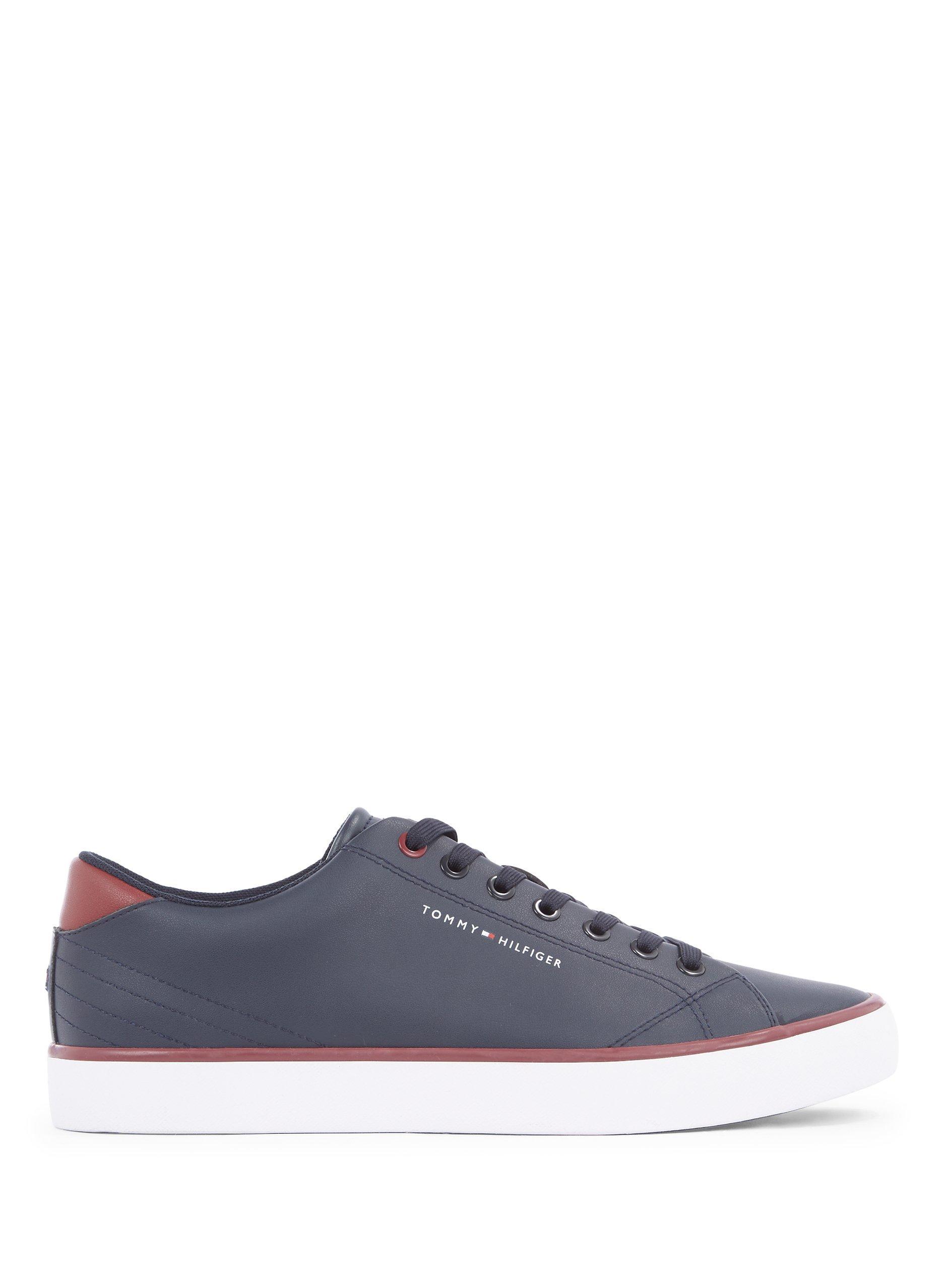 Product image 1 of 4, which shows Tommy Hilfiger Leather Low Top Trainers, Desert Sky, EU42