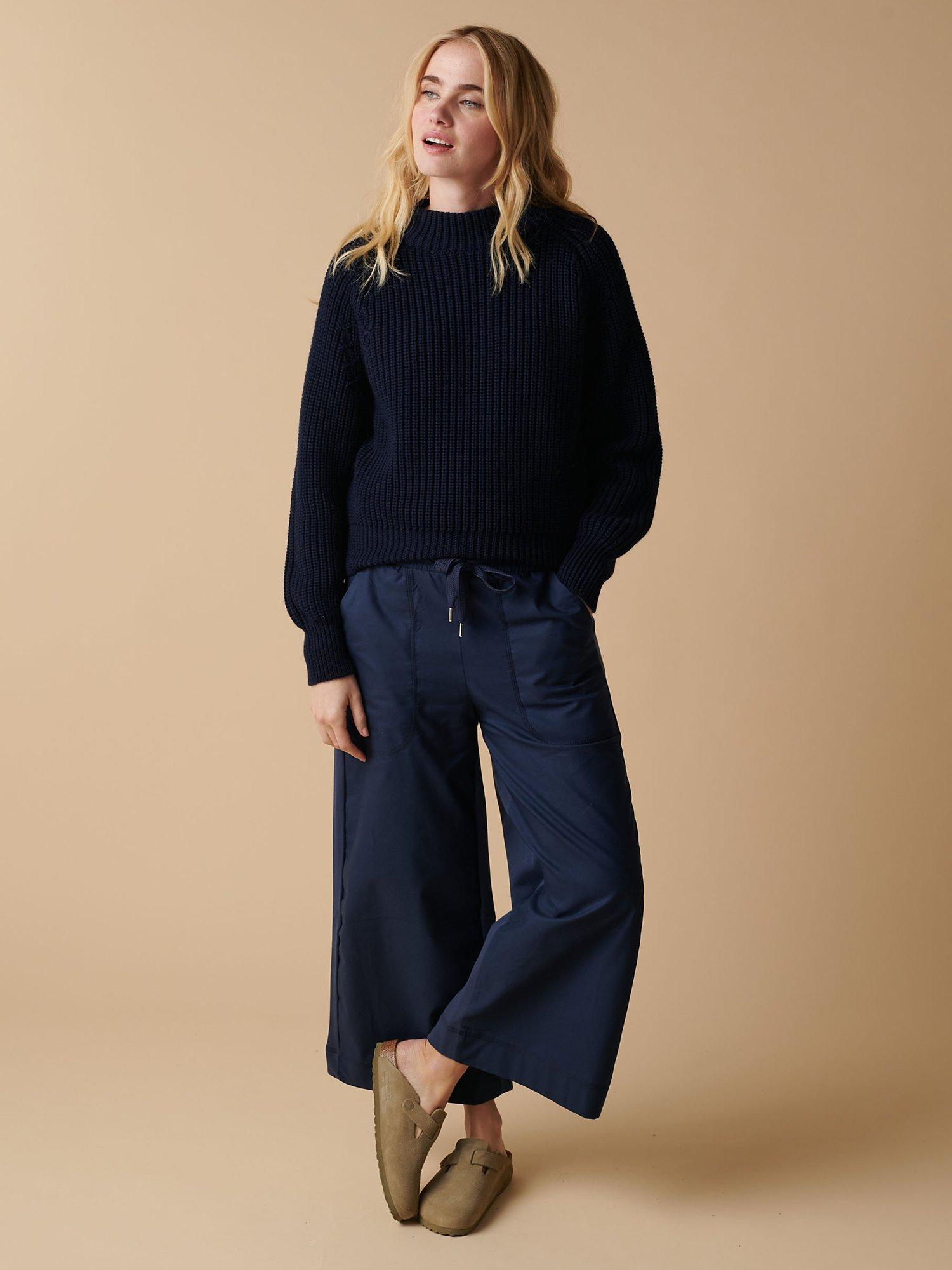 Cape Cove Bay Wide Leg Trousers, Indigo