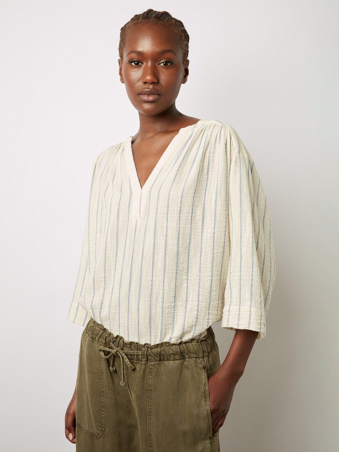 Gerard Darel Annalisa Cotton Blouse, Ecru