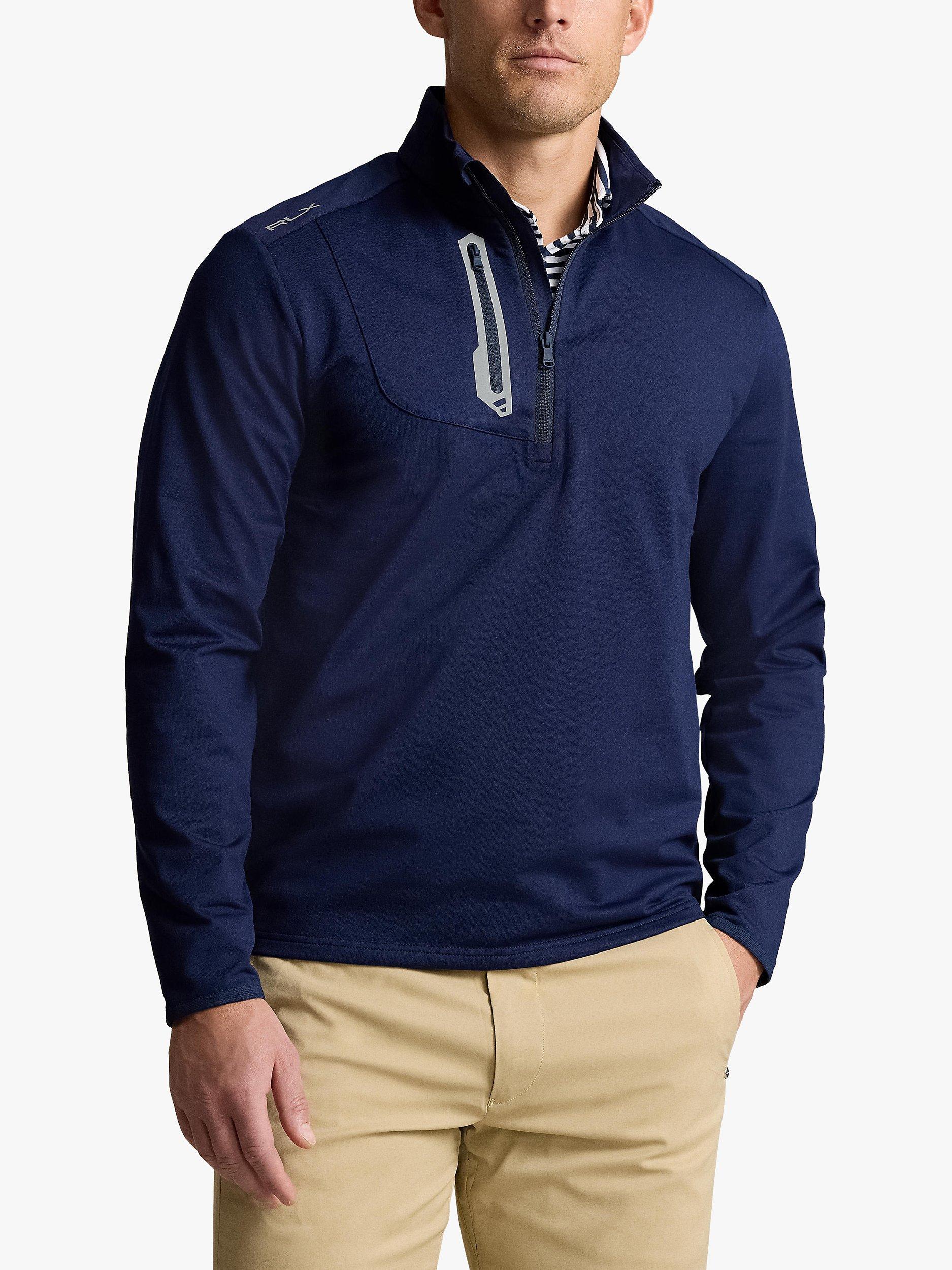 Polo Golf Ralph Lauren Performance Jersey Quarter Zip Pullover, Navy