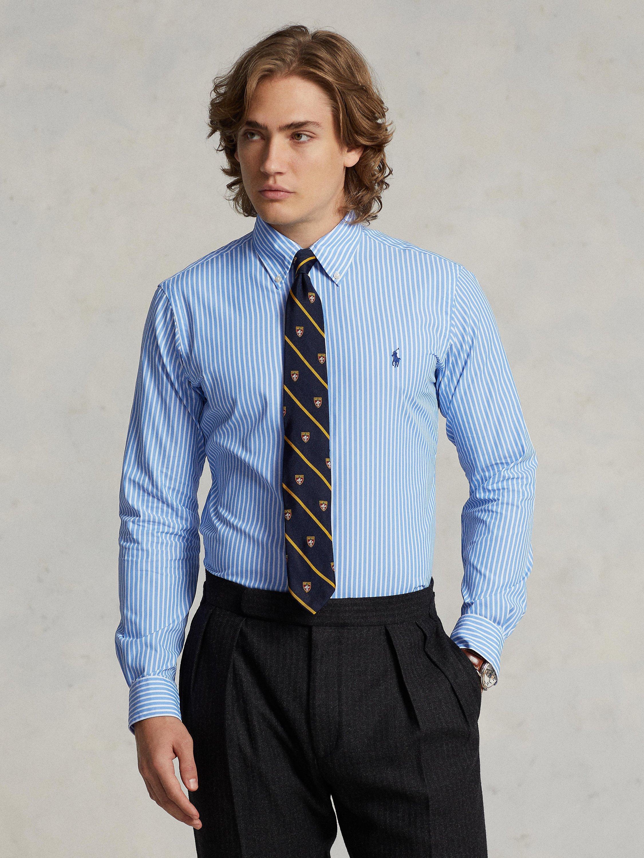 Ralph lauren blue striped shirt deals