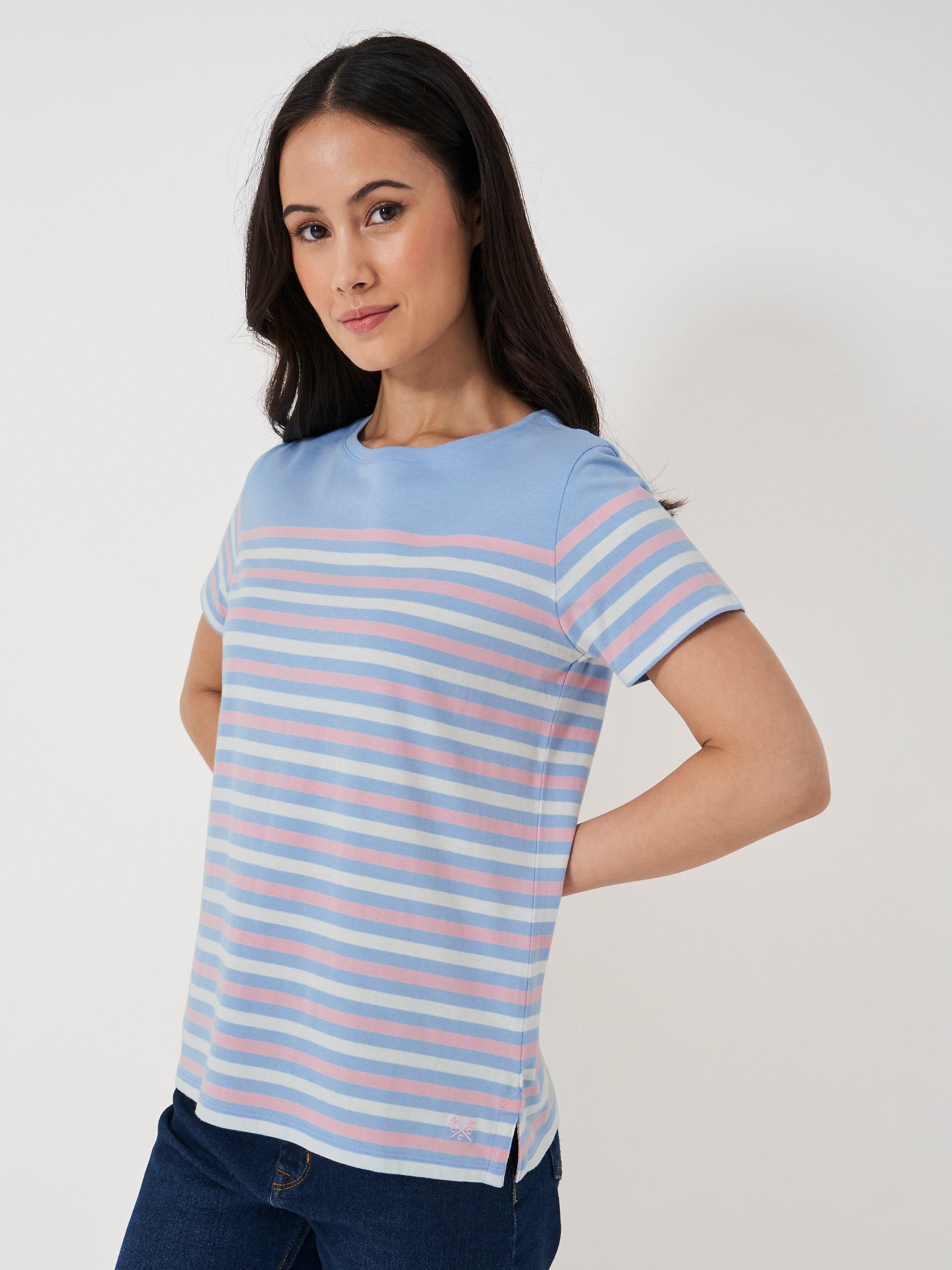 Crew Clothing Breton Striped Cotton Jersey T-Shirt, Multi