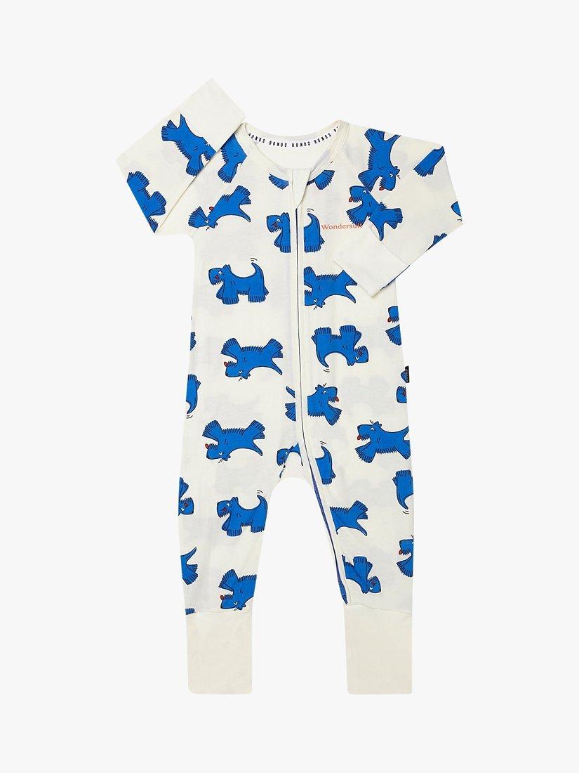 Bonds Baby Zippy Print Zip Through Wondersuit, Scottie Dog/Multi