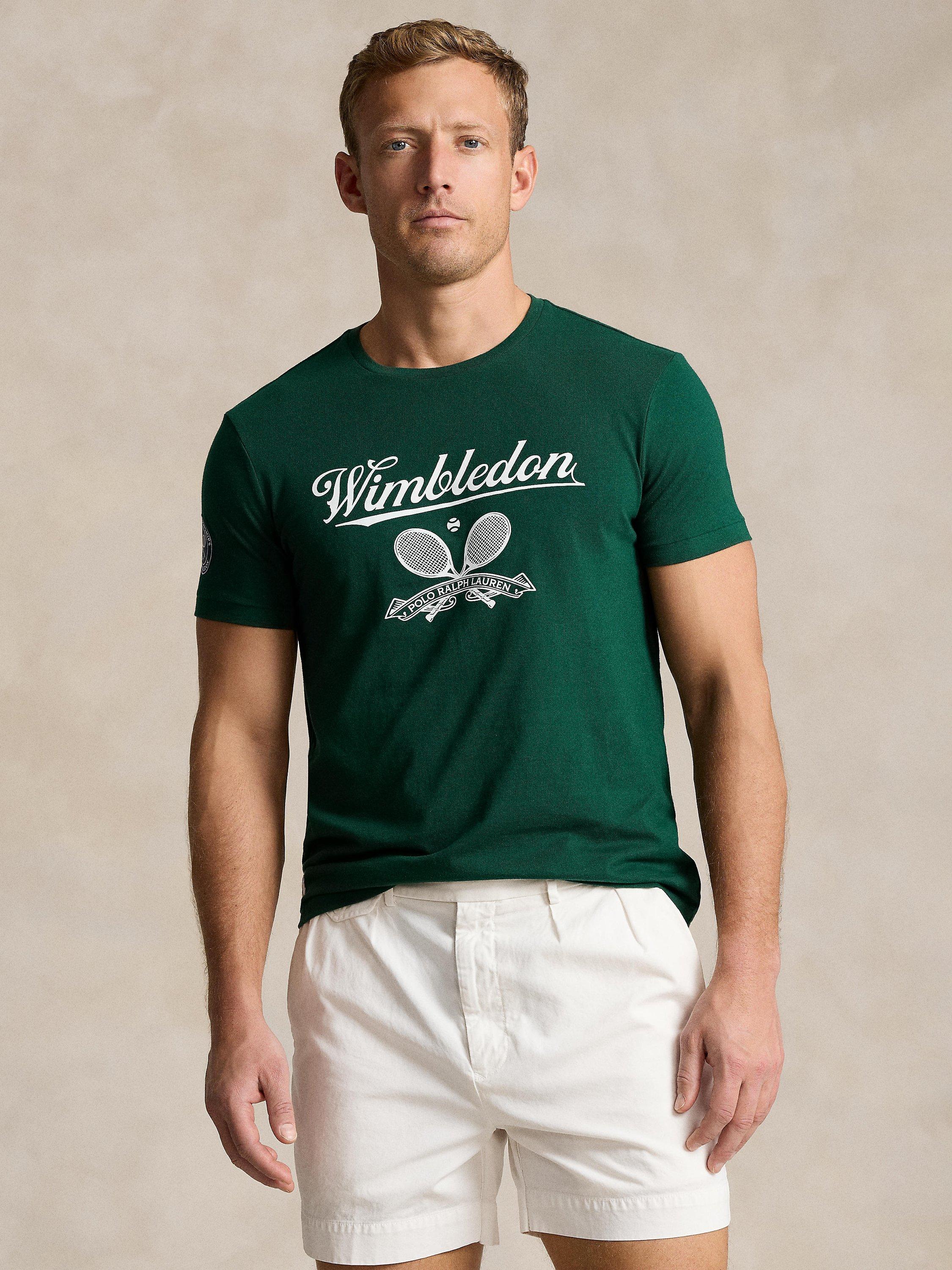 Polo Ralph Lauren Wimbledon Iconic Polo Bear Tennis T-Shirt, Green, XL