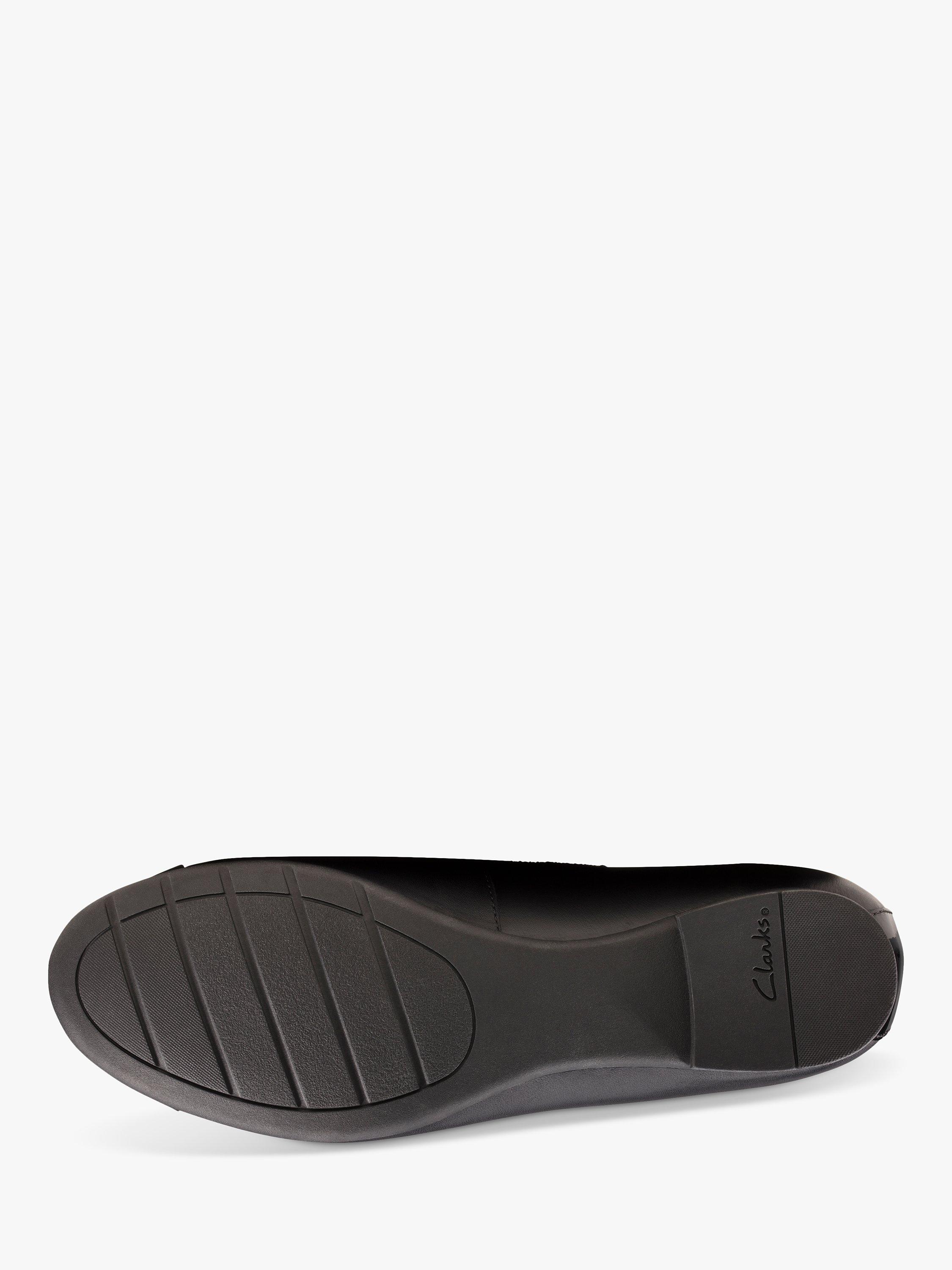 Product image 7 of 7, which shows Clarks Kids' Scala Bloom Leather Ballet Pumps, Black, 3F