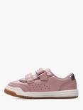 Clarks Kids' Urban Solo Leather Riptape Trainers