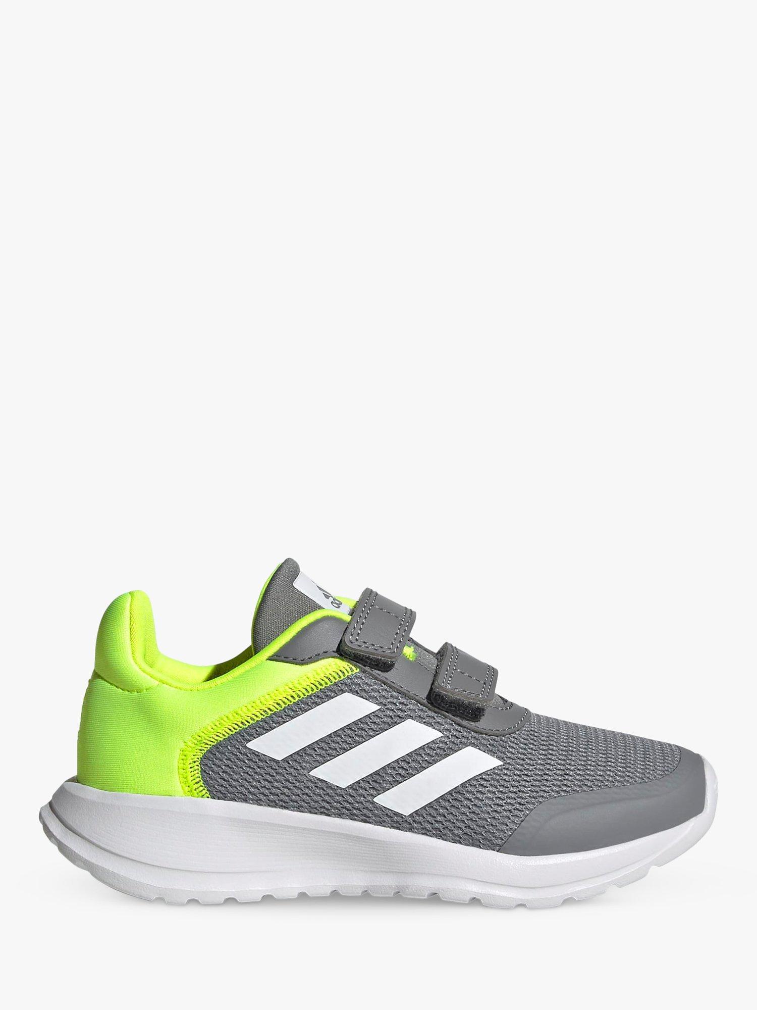adidas Kids' Tensaur Run Trainers, Grey/Core White/Green