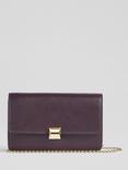 L.K.Bennett Otto Vegan Leather Clutch Bag, Bordeaux