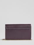 L.K.Bennett Otto Vegan Leather Clutch Bag, Bordeaux