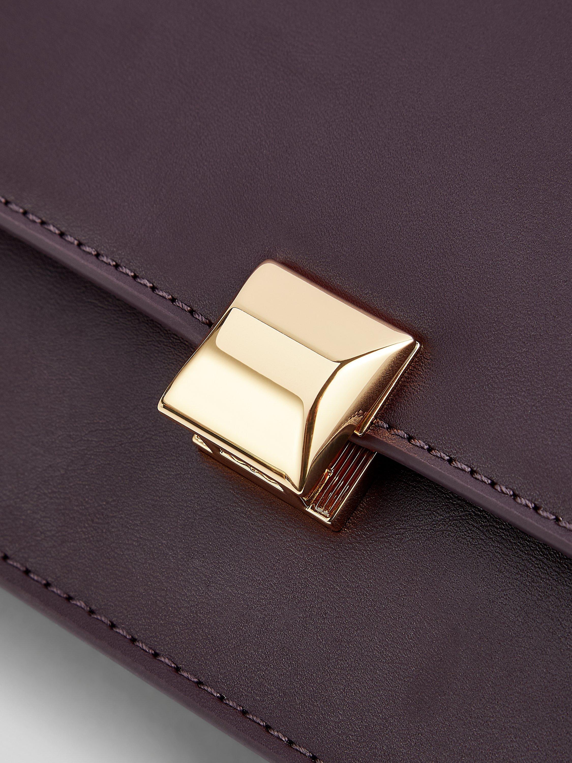 Product image 4 of 4, which shows L.K.Bennett Otto Vegan Leather Clutch Bag, Bordeaux