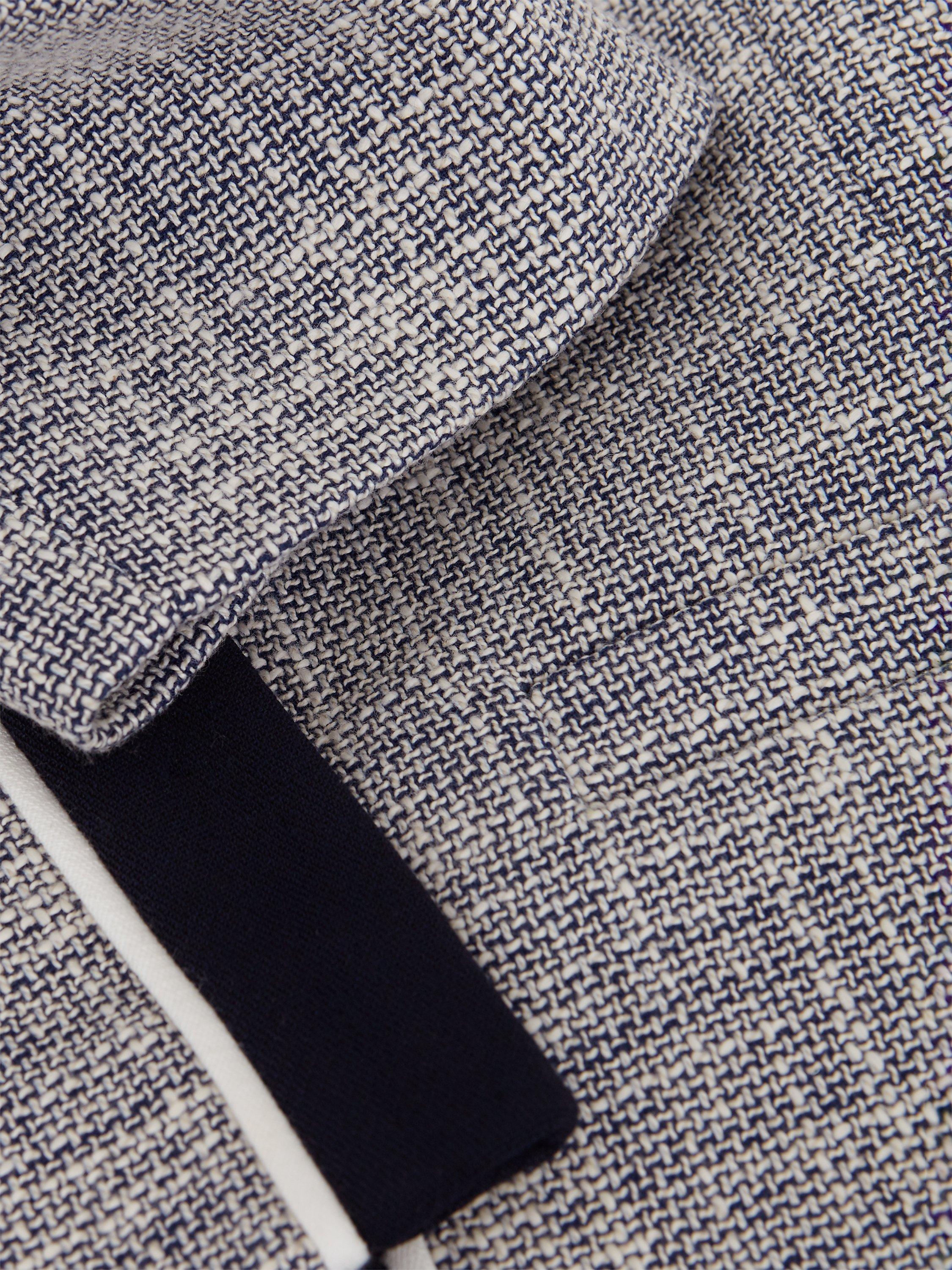 Product image 4 of 6, which shows Hobbs Laurie Cropped Blazer, Navy/Ivory, 20