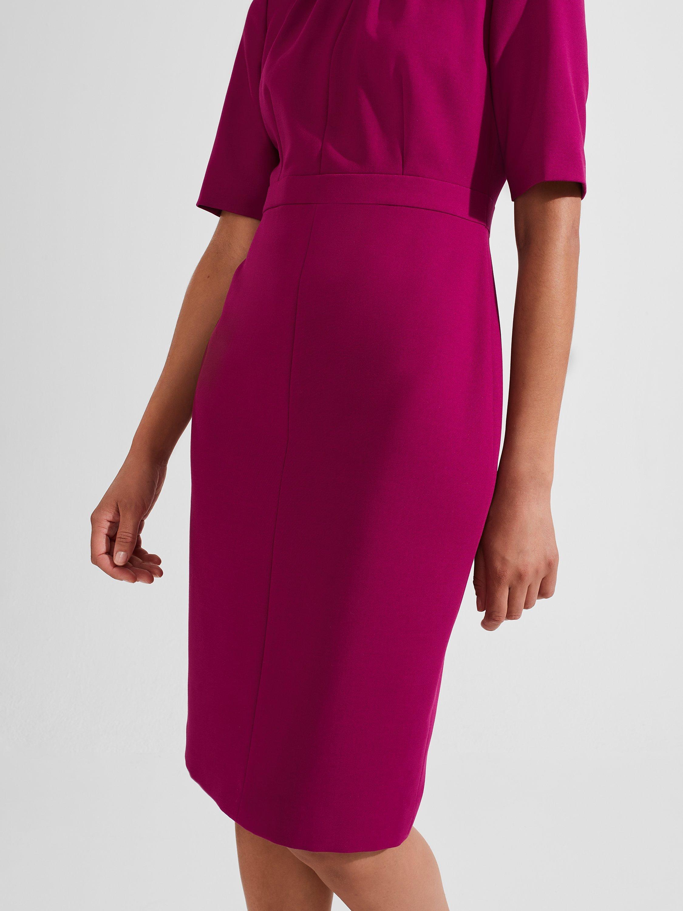 Hobbs Tillie Keyhole Detail Dress Bramble Purple