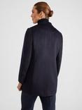 Hobbs Skye Wool Blend Coat, Navy