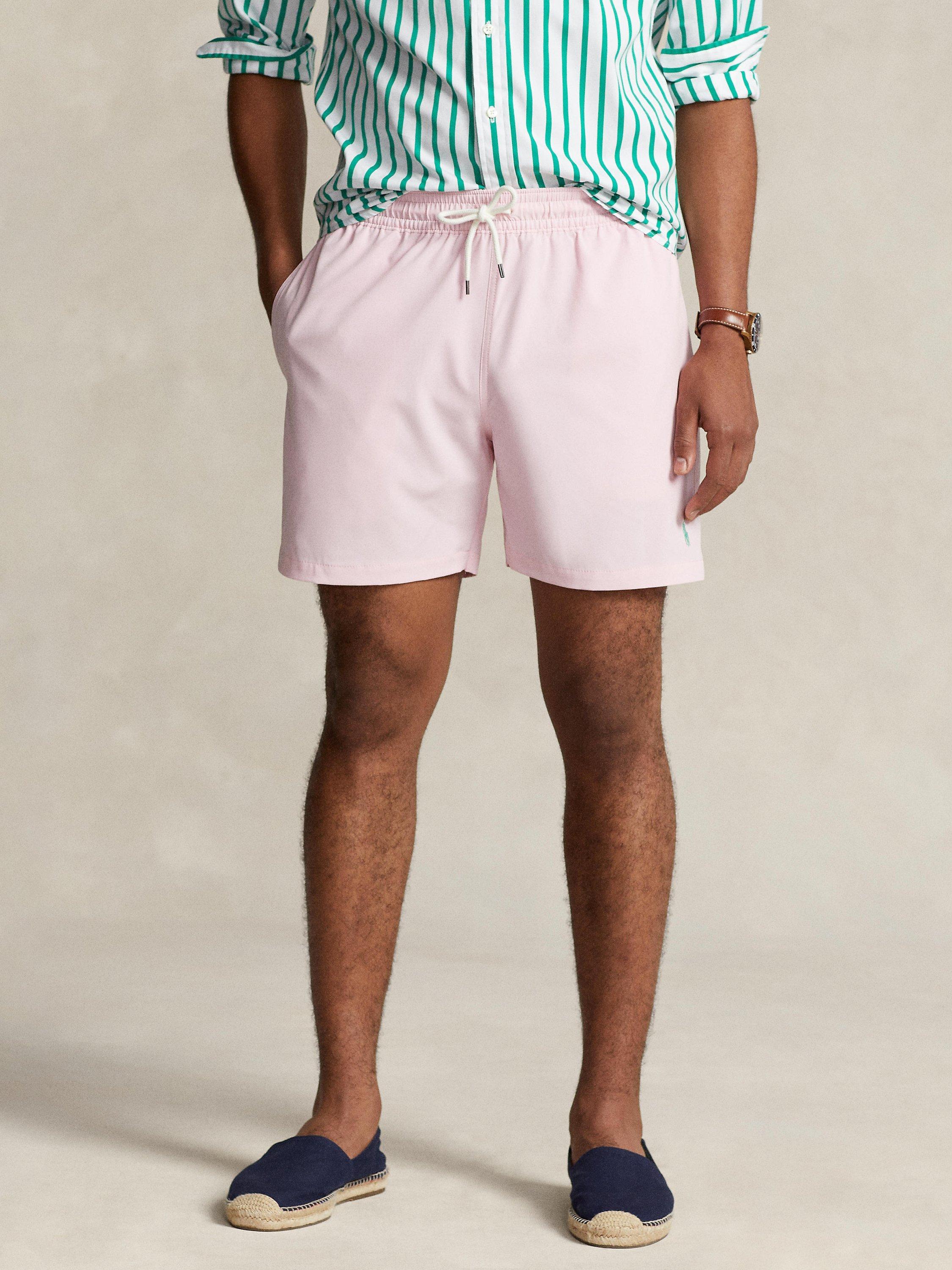 Ralph Lauren Plain Swim Trunks, Garden Pink