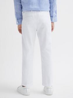 Reiss Kids' Pitch Cotton Blend Chinos - view 2, White