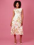 Alie Street Luna Floral Jersey Midi Dress, Watercolour Meadow