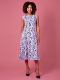 Alie Street Luna Abstract print Midi Dress, Indigo Ink Blue