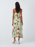 Equipment Justine Abstract Floral Print Silk Midi Dress, Green/Multi