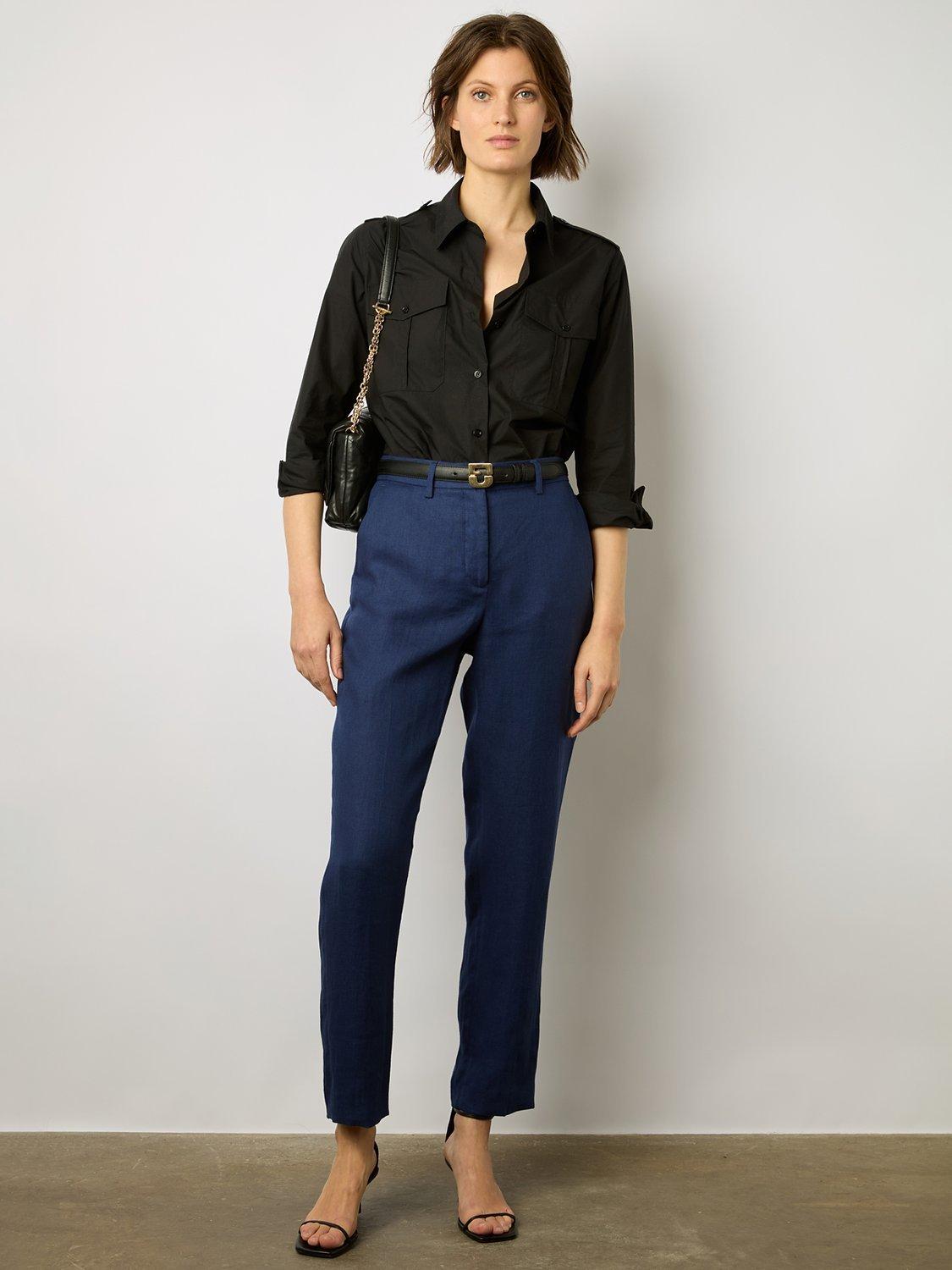 Gerard Darel Cyann Linen Trousers, Ink