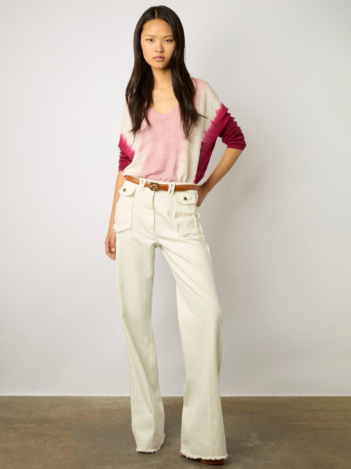 Gerard Darel Lamy Linen T-Shirt, Pink