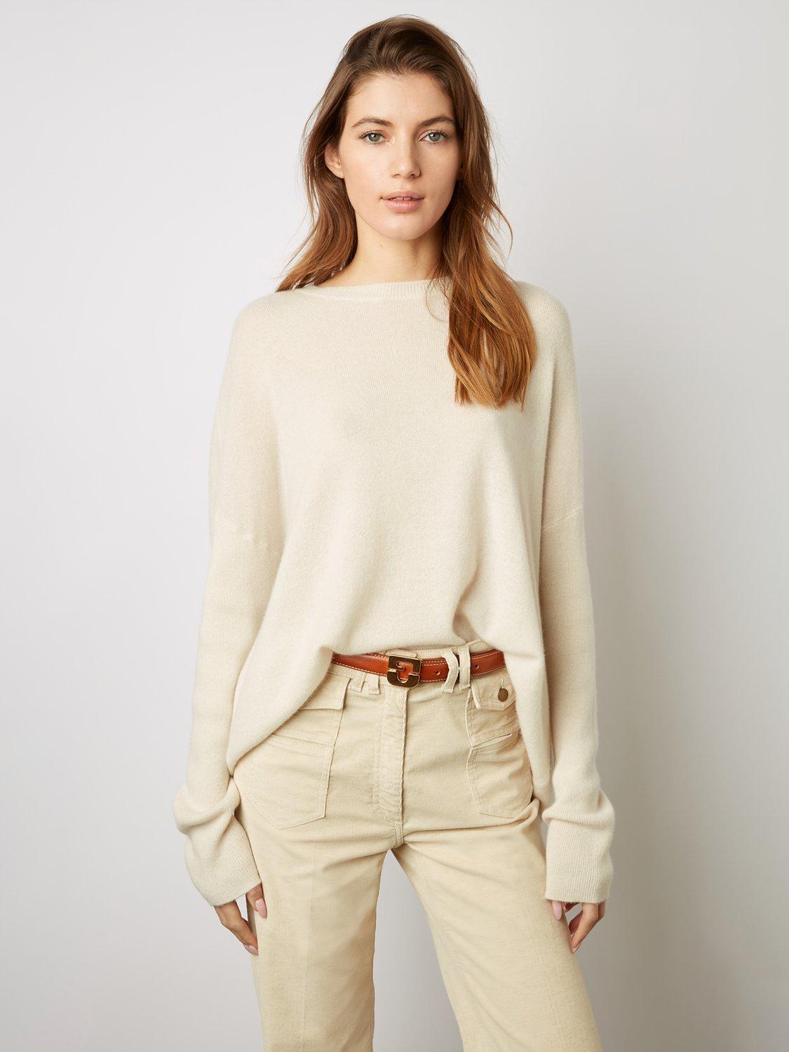 Gerard Darel Laurrea Cashmere Jumper, Ecru