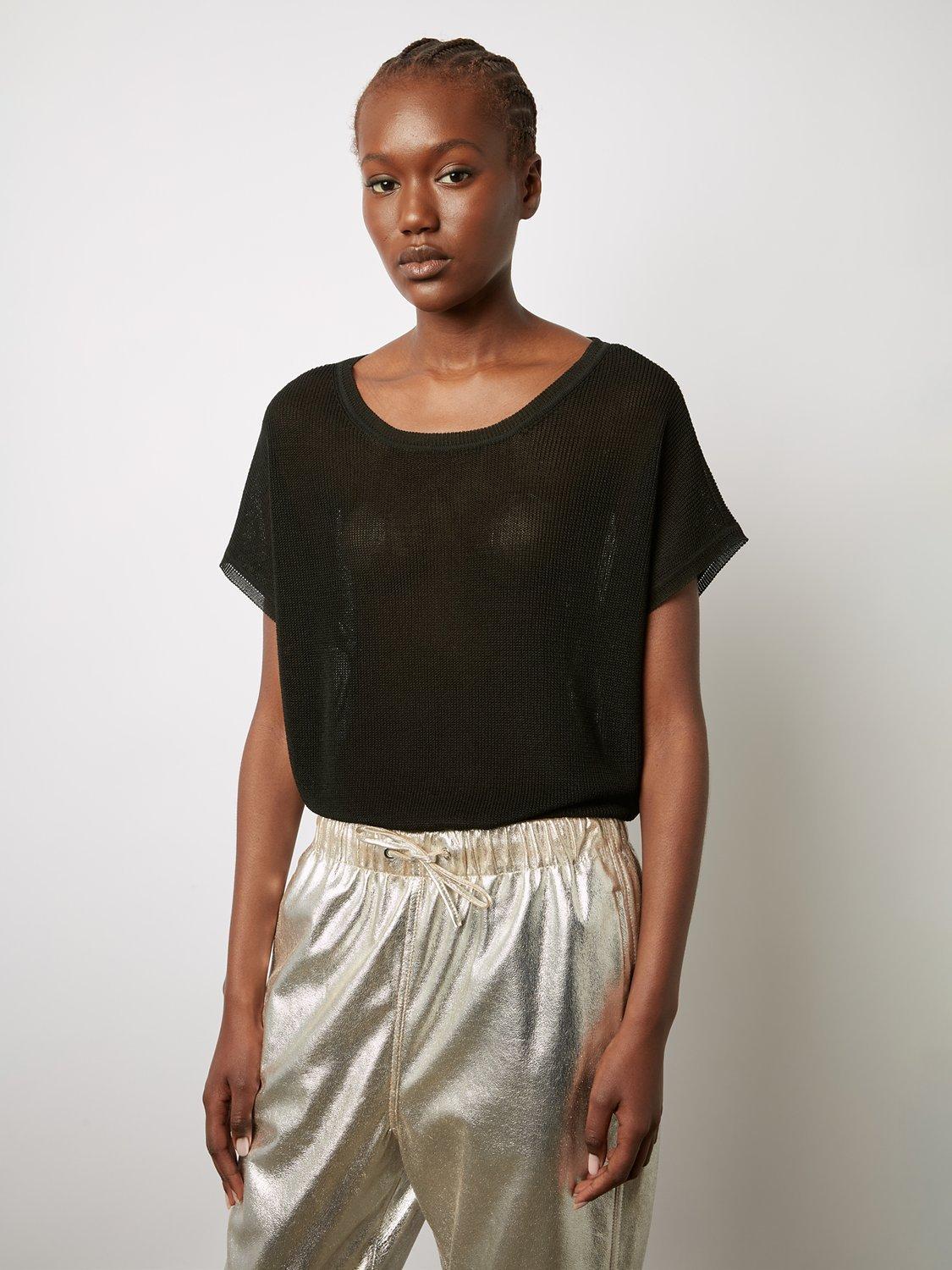 Gerard Darel Letsie Lightweight Rib Knit Top