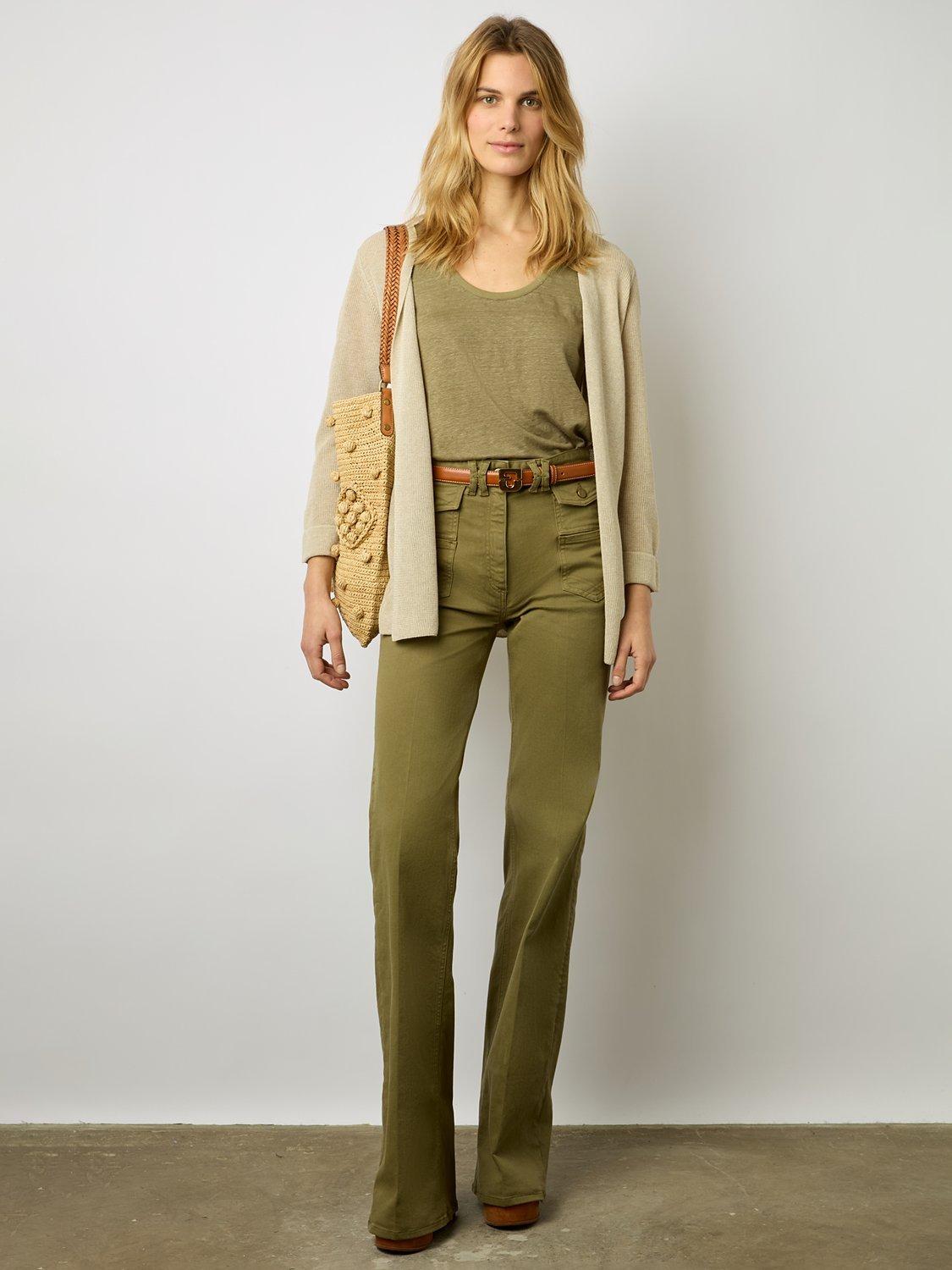 Gerard Darel Lesli Long Sleeve Cardigan, Beige