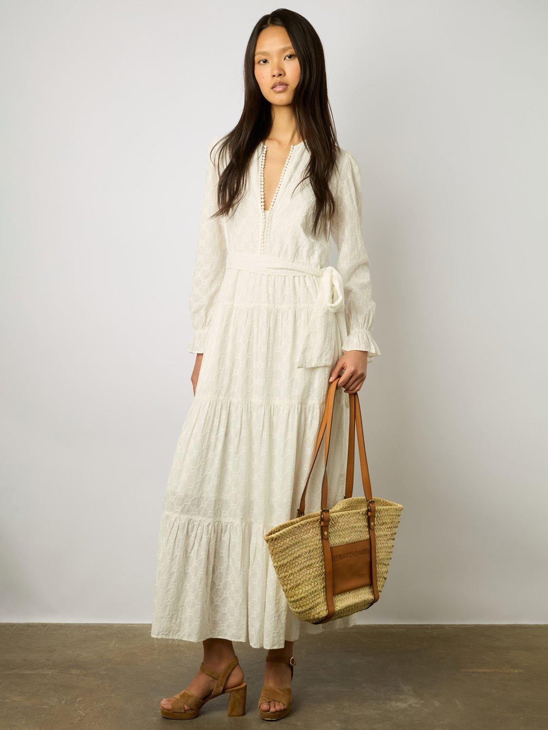 Gerard Darel Etann Tiered Dress, White