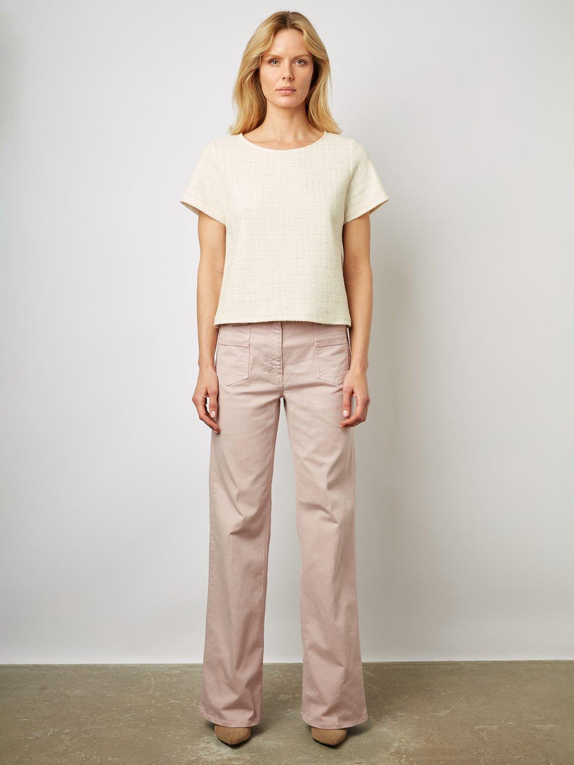 Gerard Darel Amanda Textured Check Top, Ecru