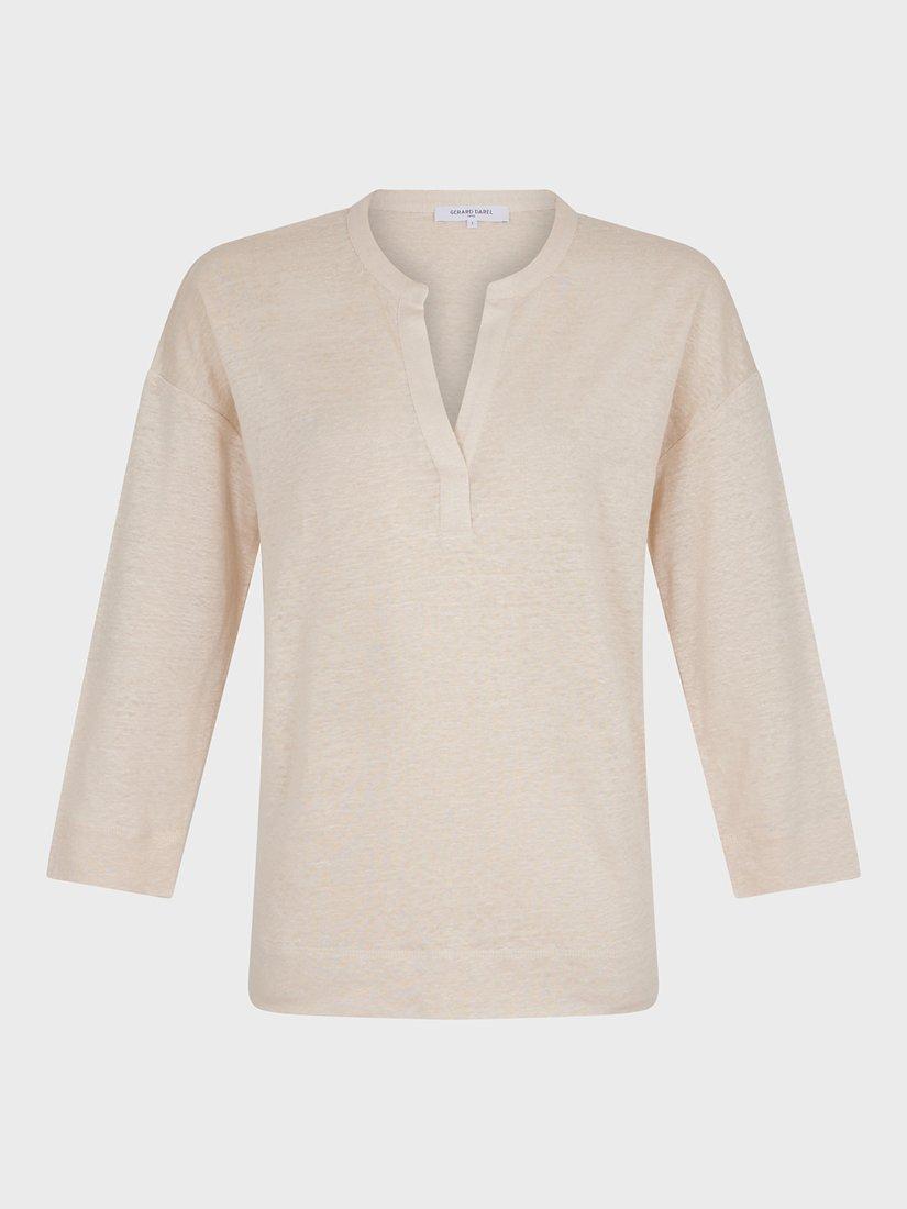 Gerard Darel Maddie Linen T-Shirt, Sand