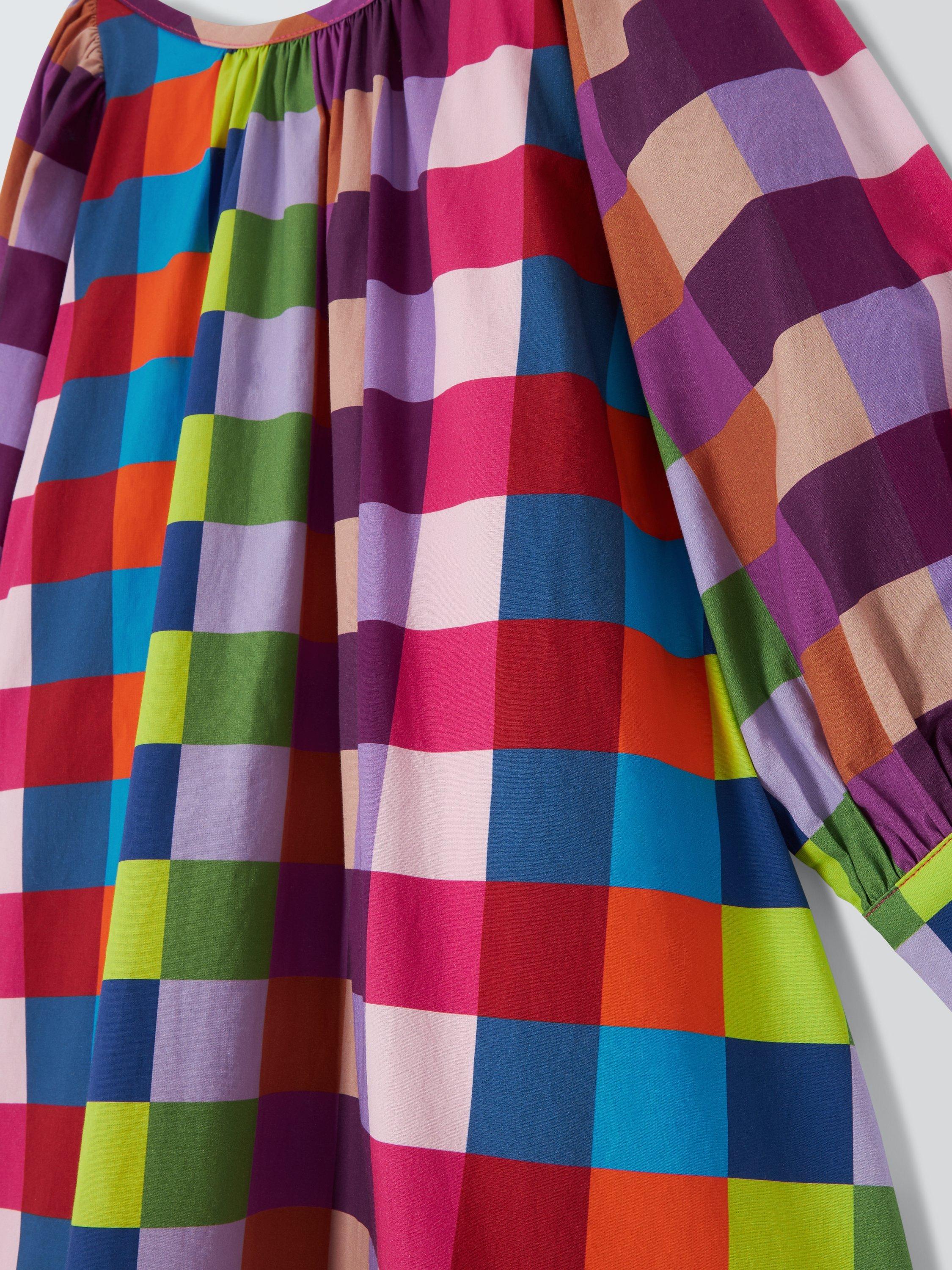 Product image 5 of 7, which shows Olivia Rubin Kids' Polly Rainbow Check Dress, Multi, 10-11 years
