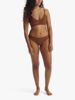 Commando Butter Mid-Rise Seamless Thong, Cinnamon