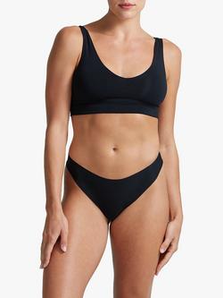 Commando Butter Mid-Rise Seamless Thong, Black