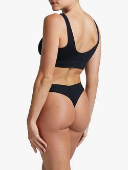 Commando Butter Mid-Rise Seamless Thong - view 2, Black