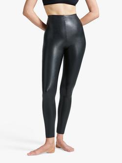 Commando Faux Leather Smoothing Leggings - view 2, Black