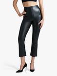 Commando Faux Leather Cropped Flare Leggings, Black