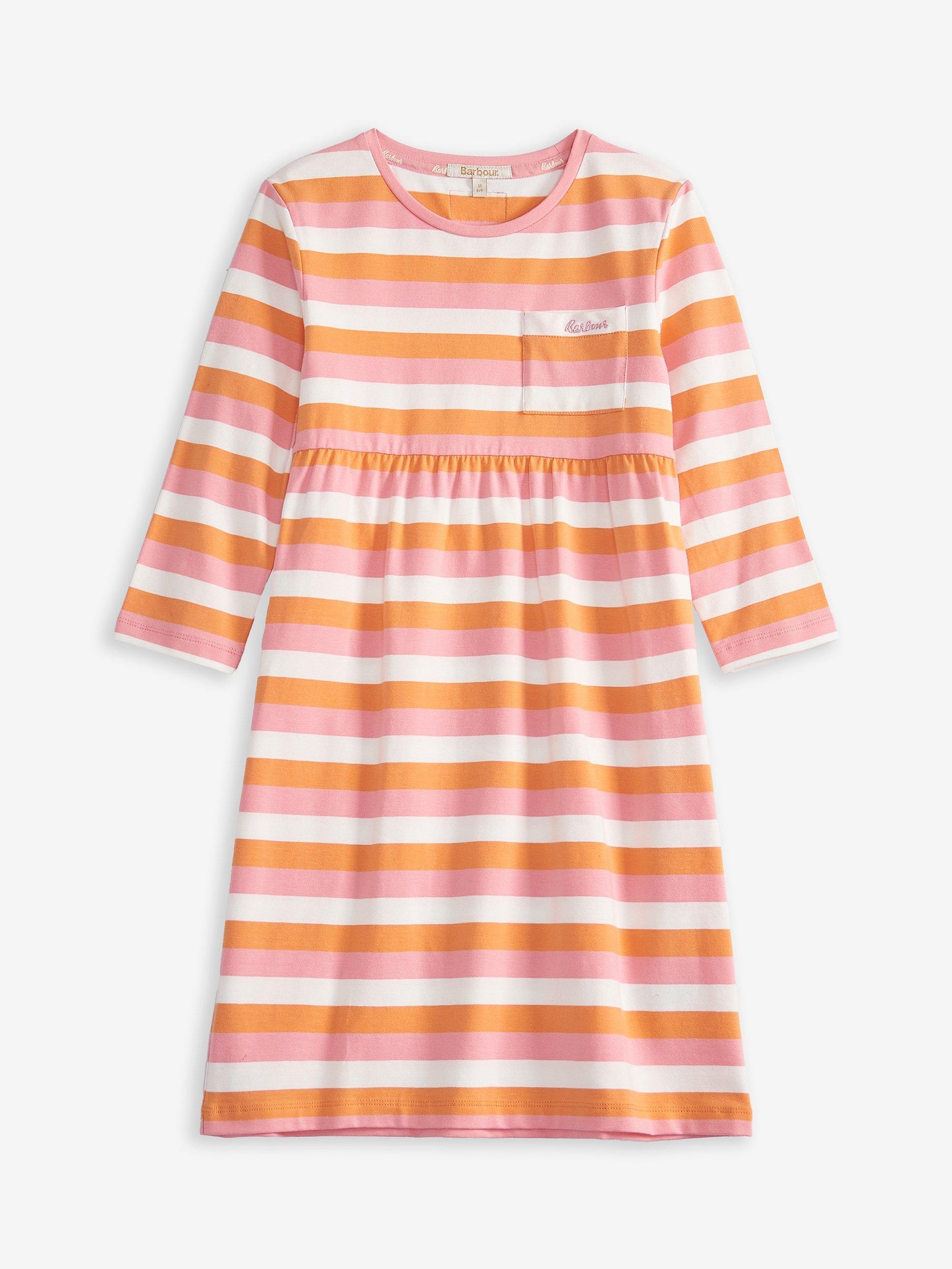 Product image 1 of 5, which shows Barbour Kids' Striped Eliza Dress, Multi, XL