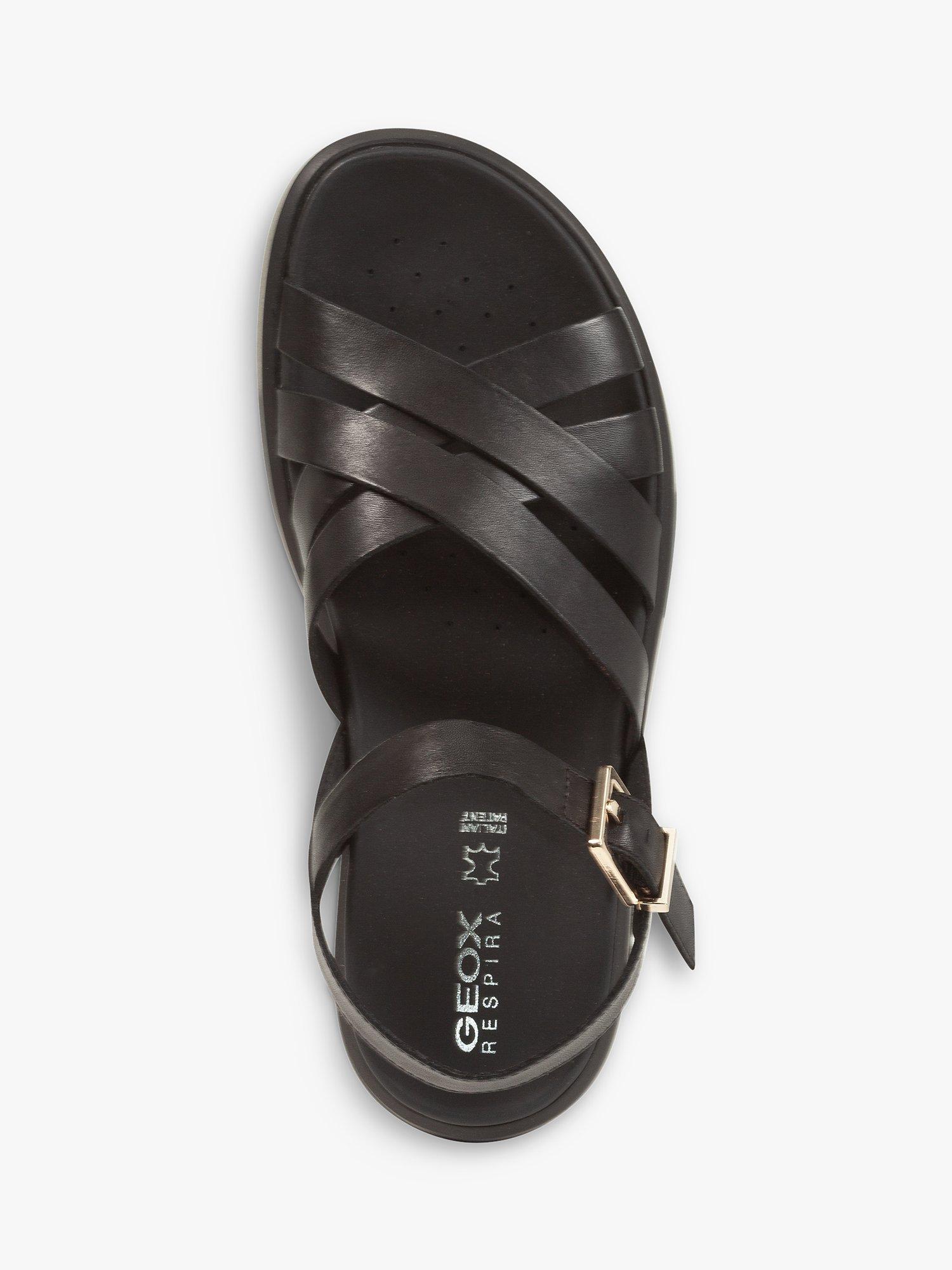 Product image 5 of 6, which shows Geox Xand 2S Lightweight Breathable Leather Sandals, Black, EU36