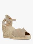 Geox Gelsa Suede Espadrille Wedge Sandals, Taupe