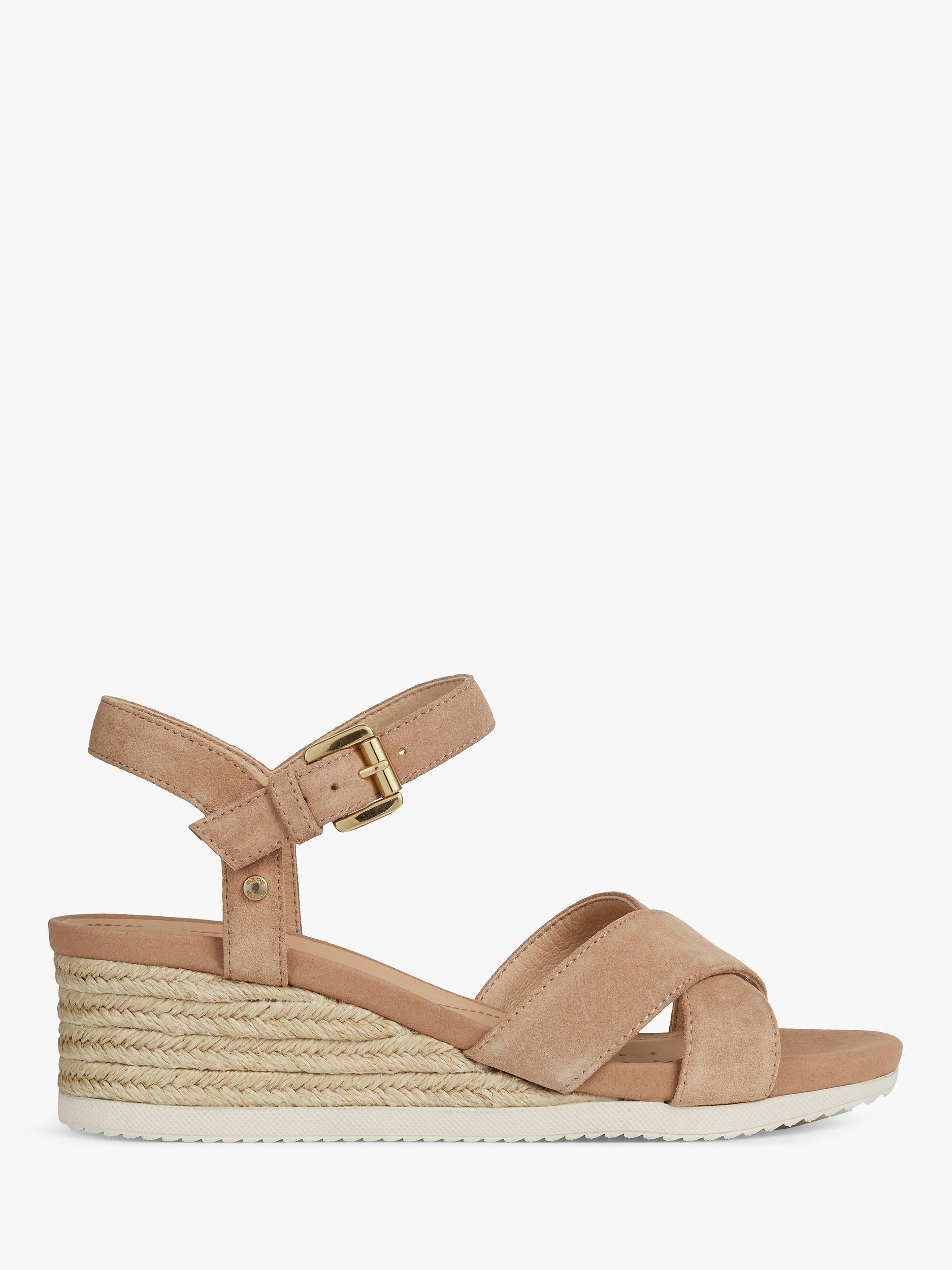 Geox Ischia Corda Suede Wedge Sandals