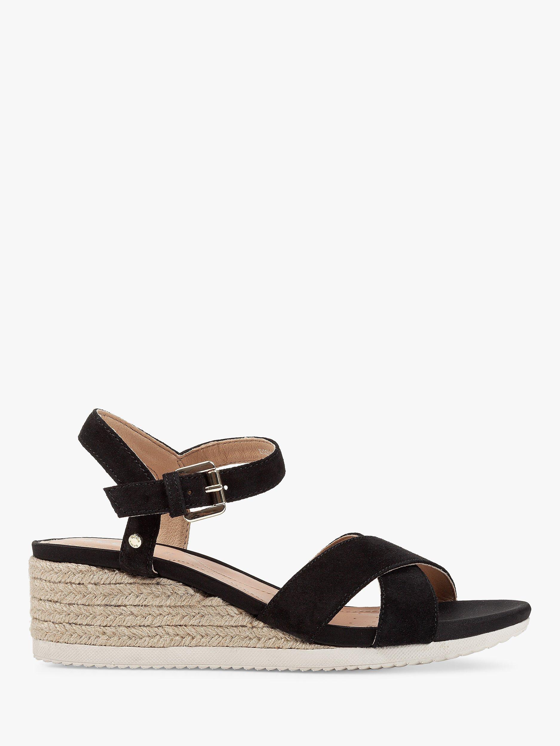 Geox Ischia Corda Suede Wedge Sandals