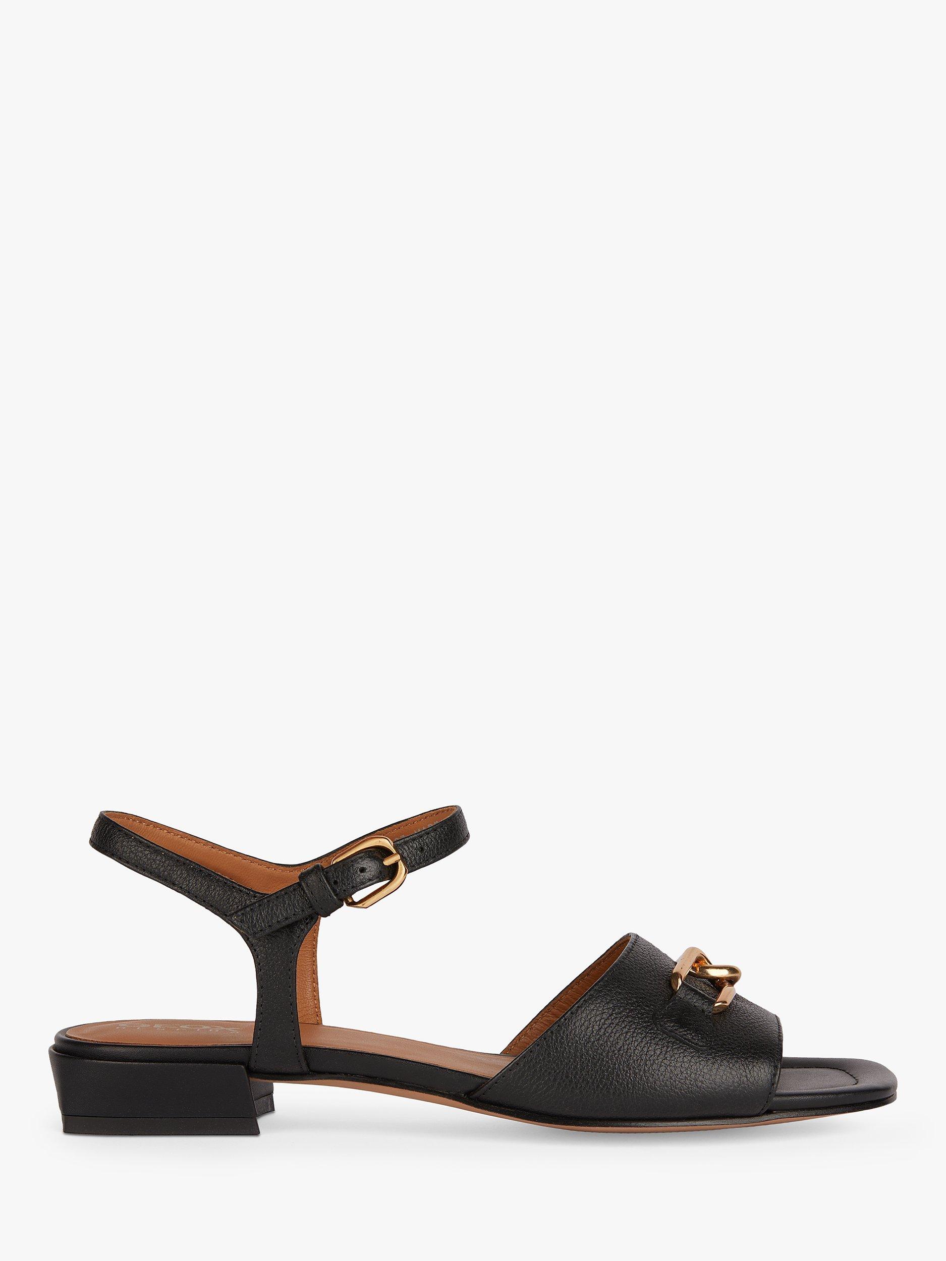 Geox New Eraklia Leather Sandals, Black               