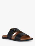 Geox Naileen Leather Flat Sandals, Black