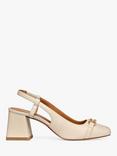 Geox Coronilla Square Toe Leather Slingback Court Shoes